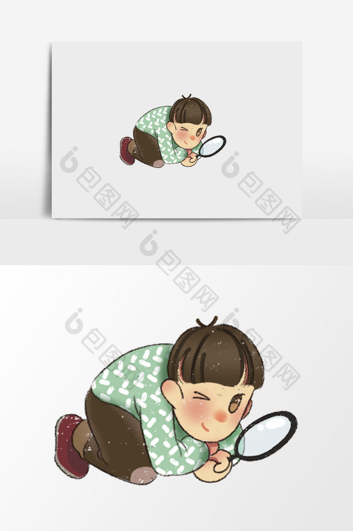 仔细观察插画图片-包图网