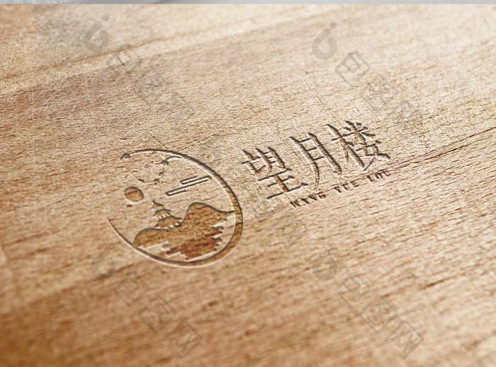 中式复古风格旅游地标logo设计