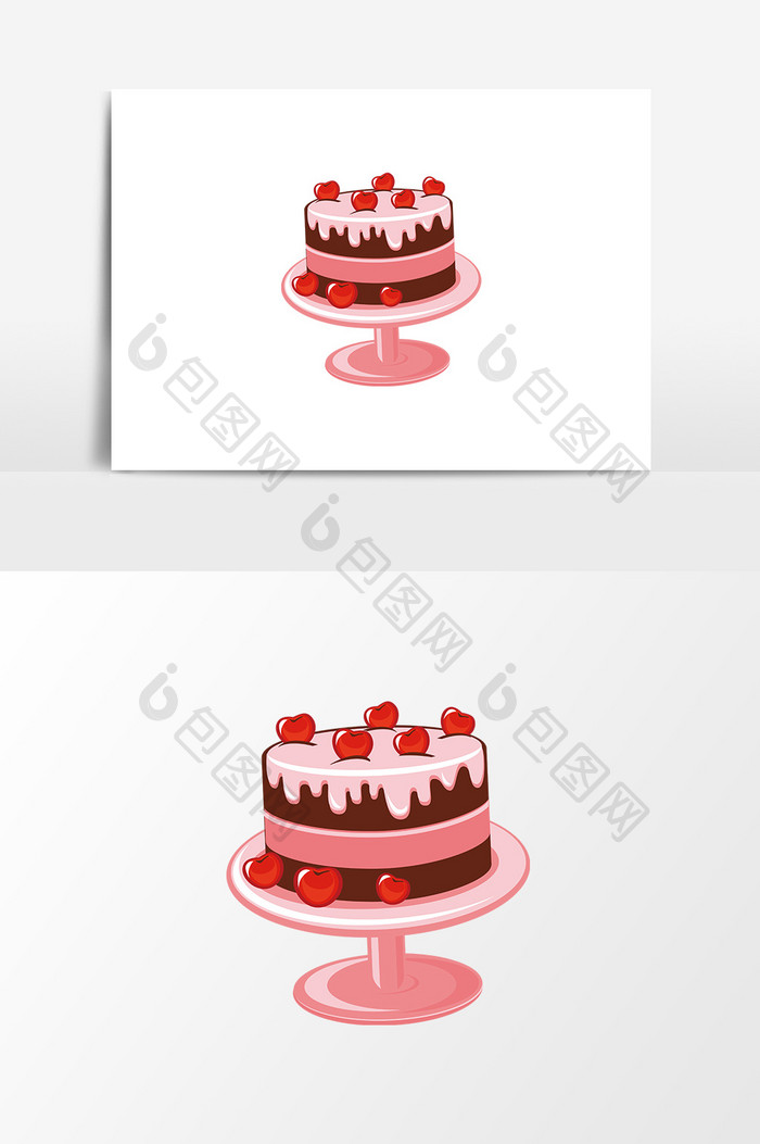 蛋糕设计元素卡通