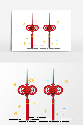 中国结挂饰元素设计