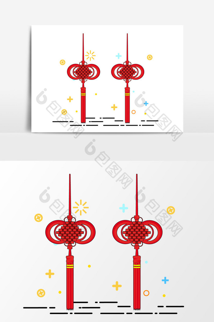 中国结挂饰元素设计