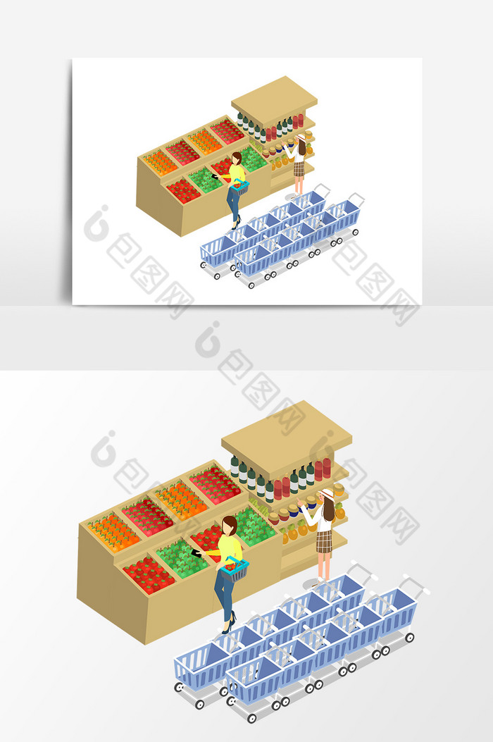 卡通人物便利店图片