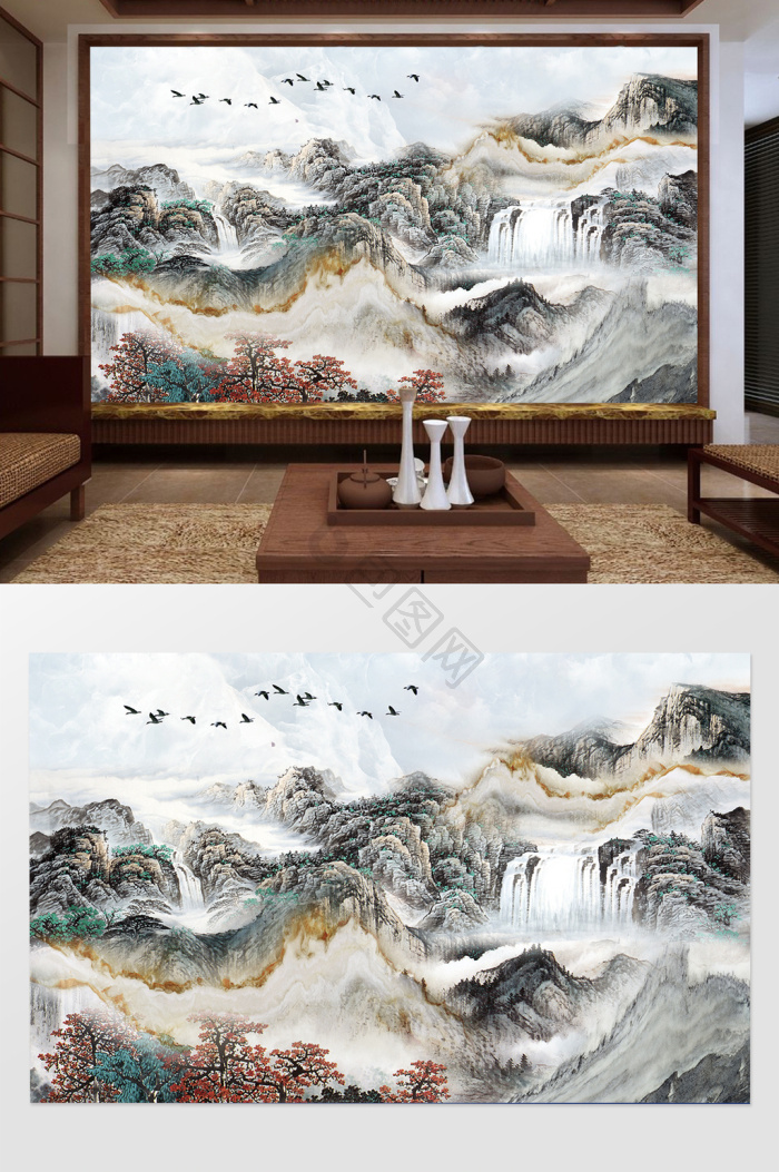 中式山水图片-中式山水素材免费下载-包图网