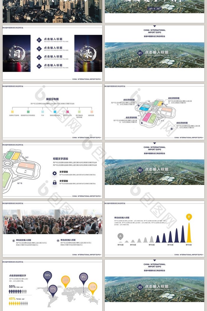 国际进口博览会项目计划书PPT模板