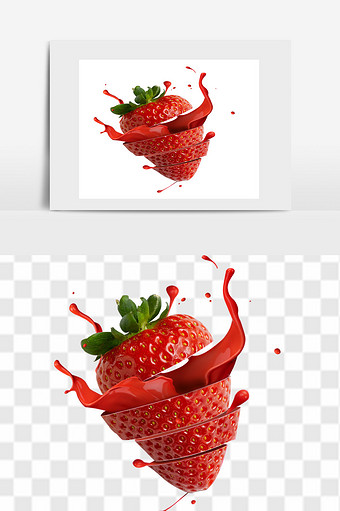新鲜进口营养水果草莓元素图片