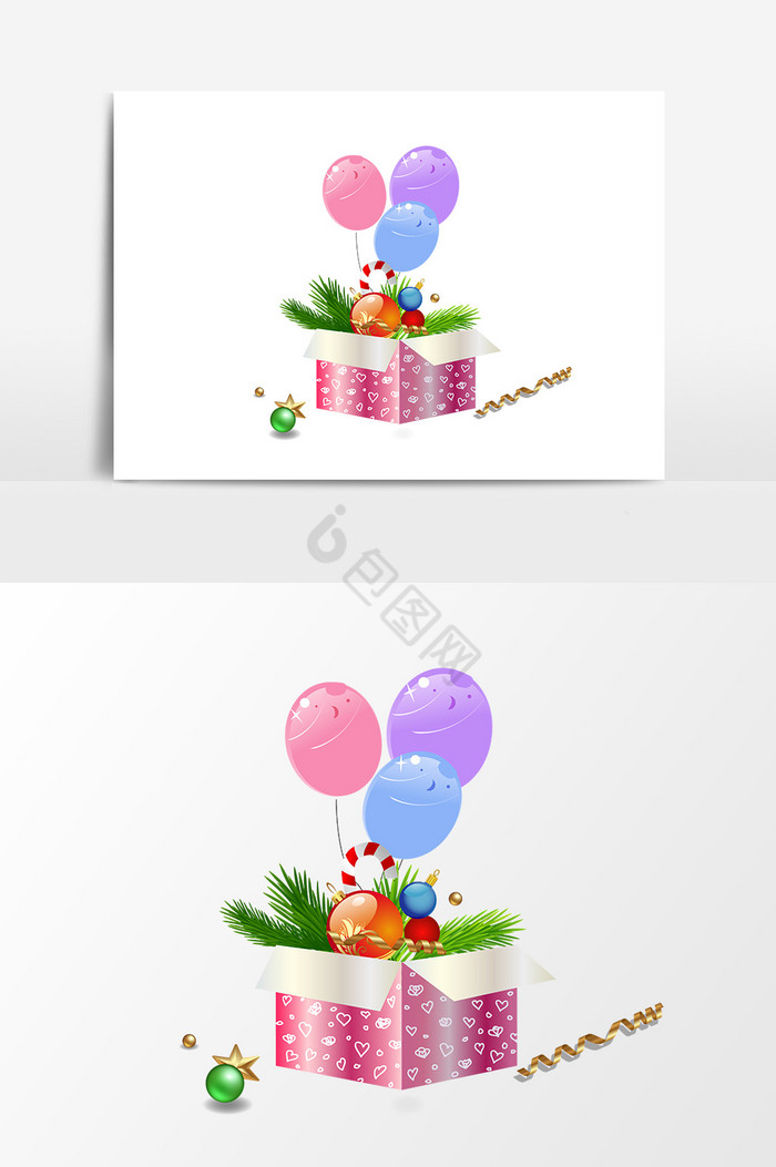 礼盒气球装饰图片