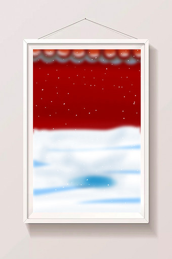 红色中国风圣诞节背景图片