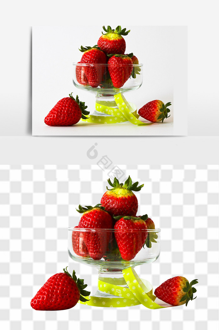 草莓杯子草莓组合图片