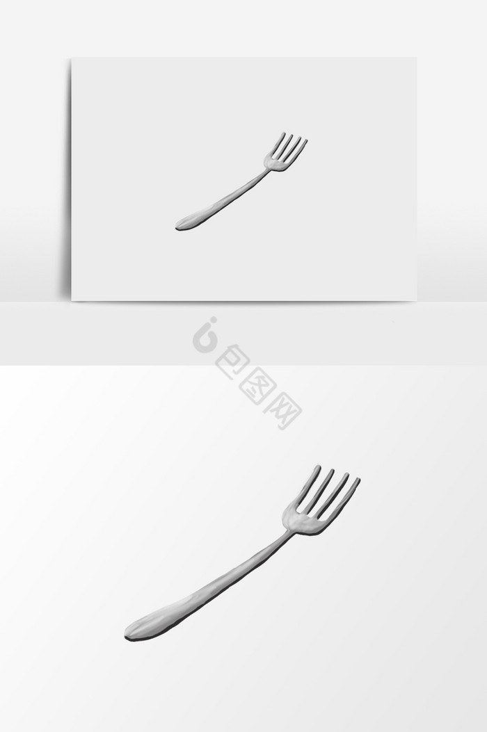 吃饭叉子插画图片