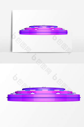 紫色艺术底座PSD素材图片