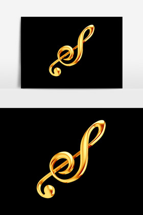 金色音符psd
