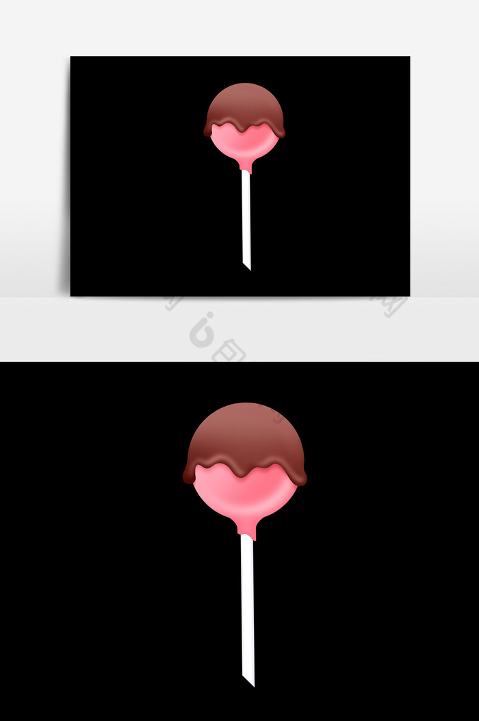 巧克力棒棒糖PSD图片图片