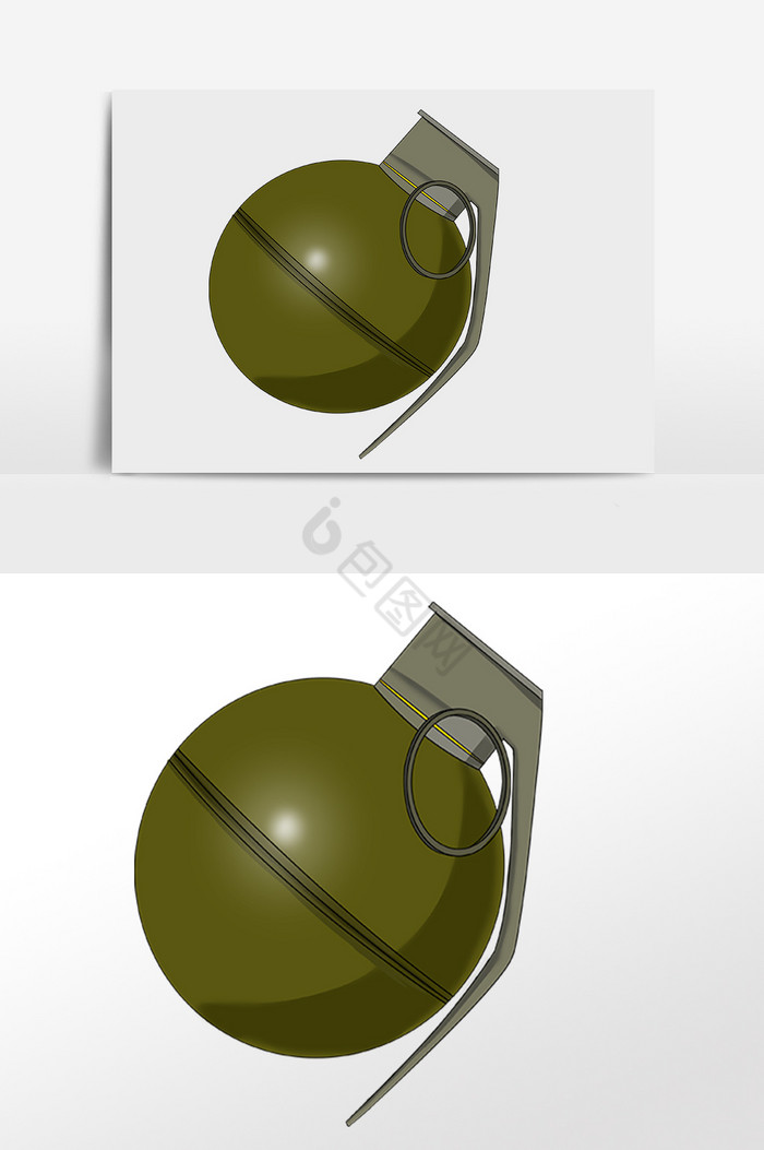 吃鸡游戏装备手雷插画