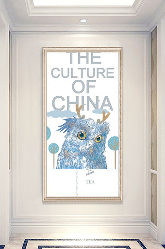 中式简约创意手写陶瓷釉家居客厅装饰画图片