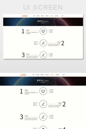 大气装饰公司企业官网PC端服务中心界面