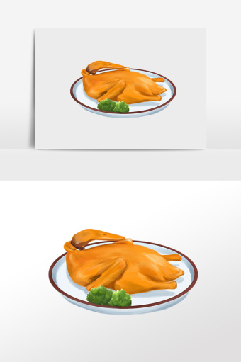 手绘立冬美食姜母鸭插画元素图片下载