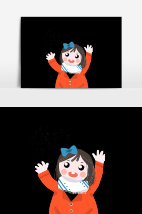 女孩子招手