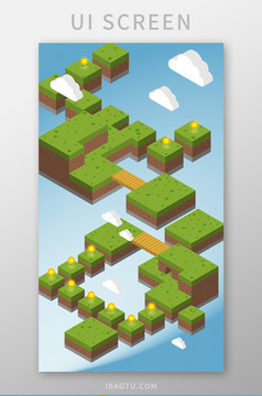 绿色卡通森林宫殿迷宫手机休闲小游戏界面