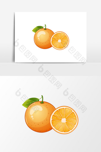 手绘橙子设计元素图片