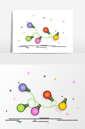 装饰彩灯设计元素