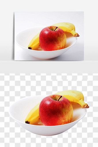 苹果香蕉水果组合图片