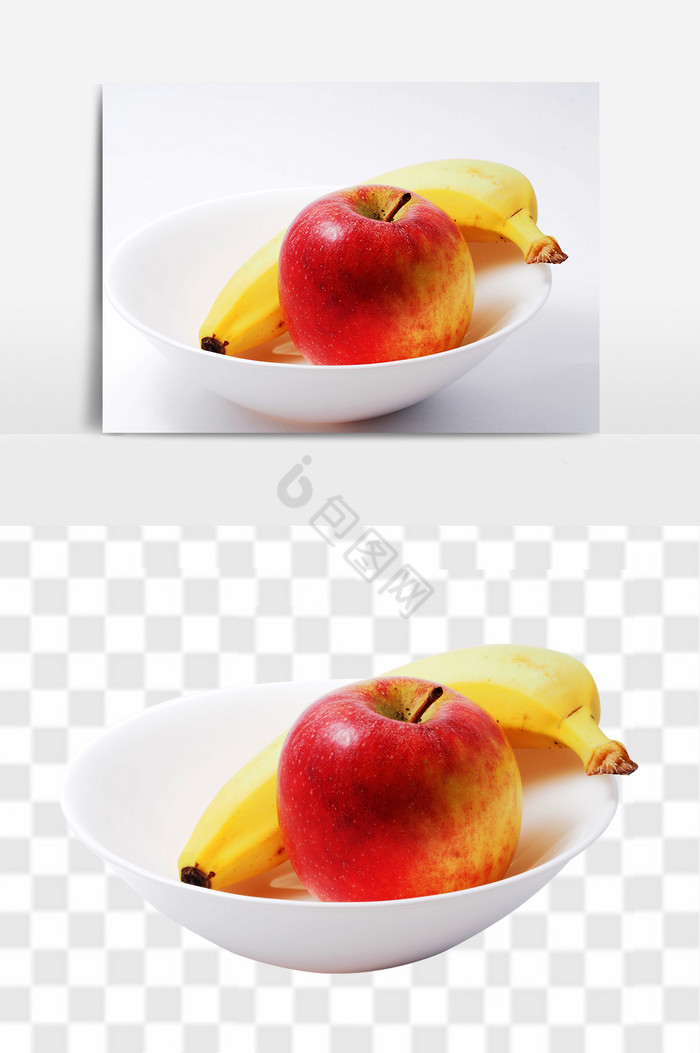 苹果香蕉水果组合图片