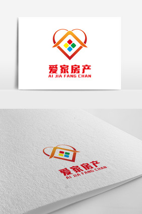 爱家房产地产标志logo设计