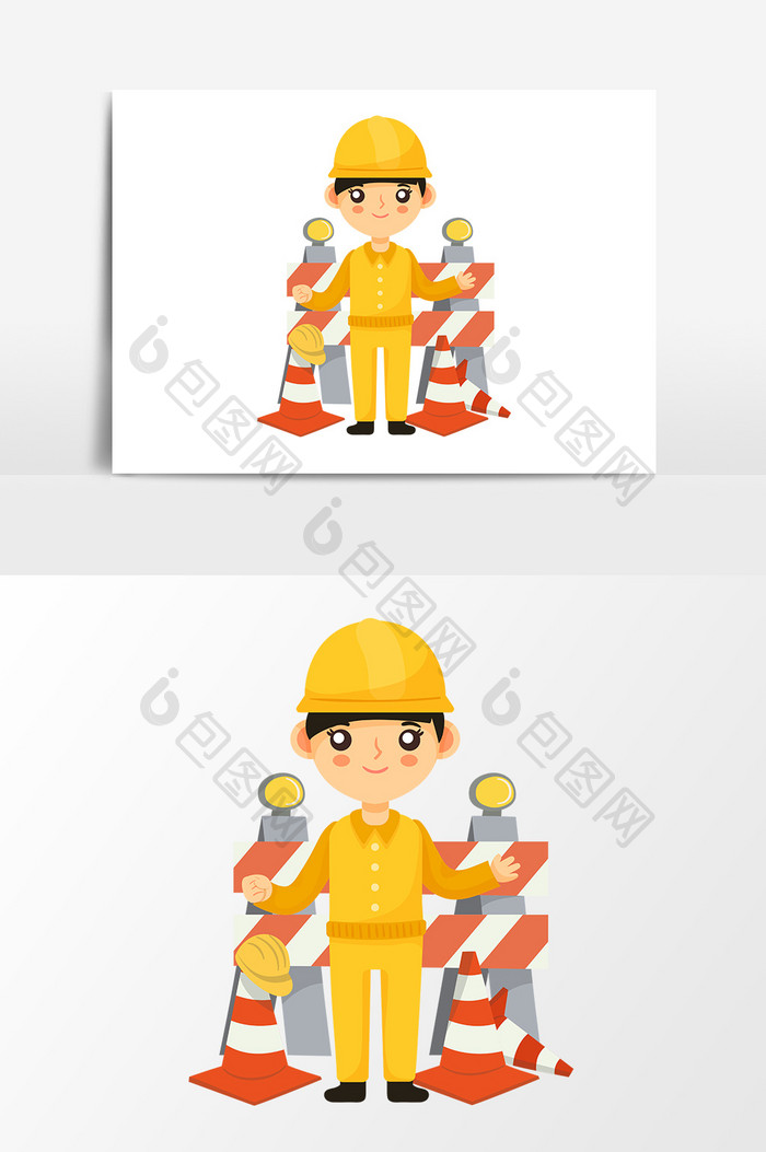 卡通消防设计元素