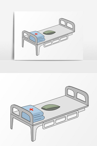医疗床男子元素设计图片