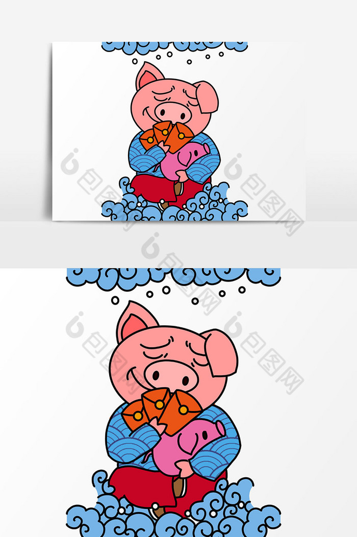 新年猪猪红包图片图片