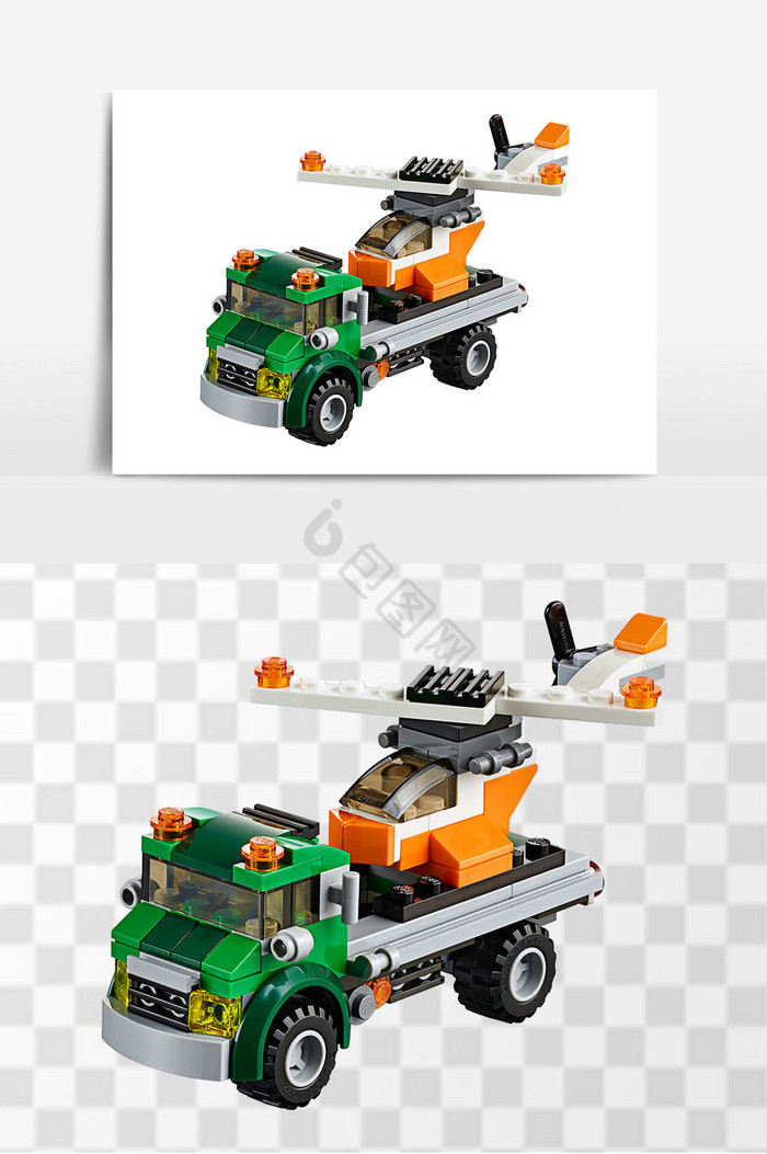 积木卡车玩具拼装图片