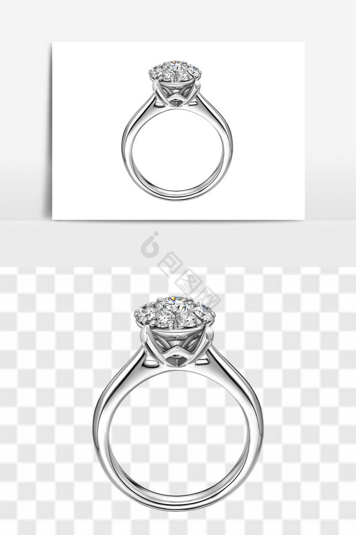钻石结婚戒指图片