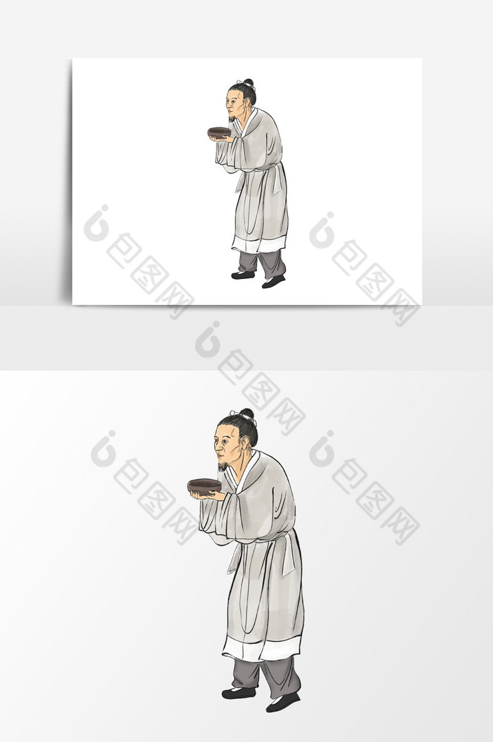 古代老人形象图片