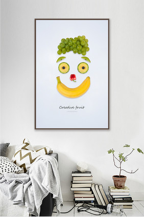 现代欧简创意水果香蕉餐饮果店装饰画