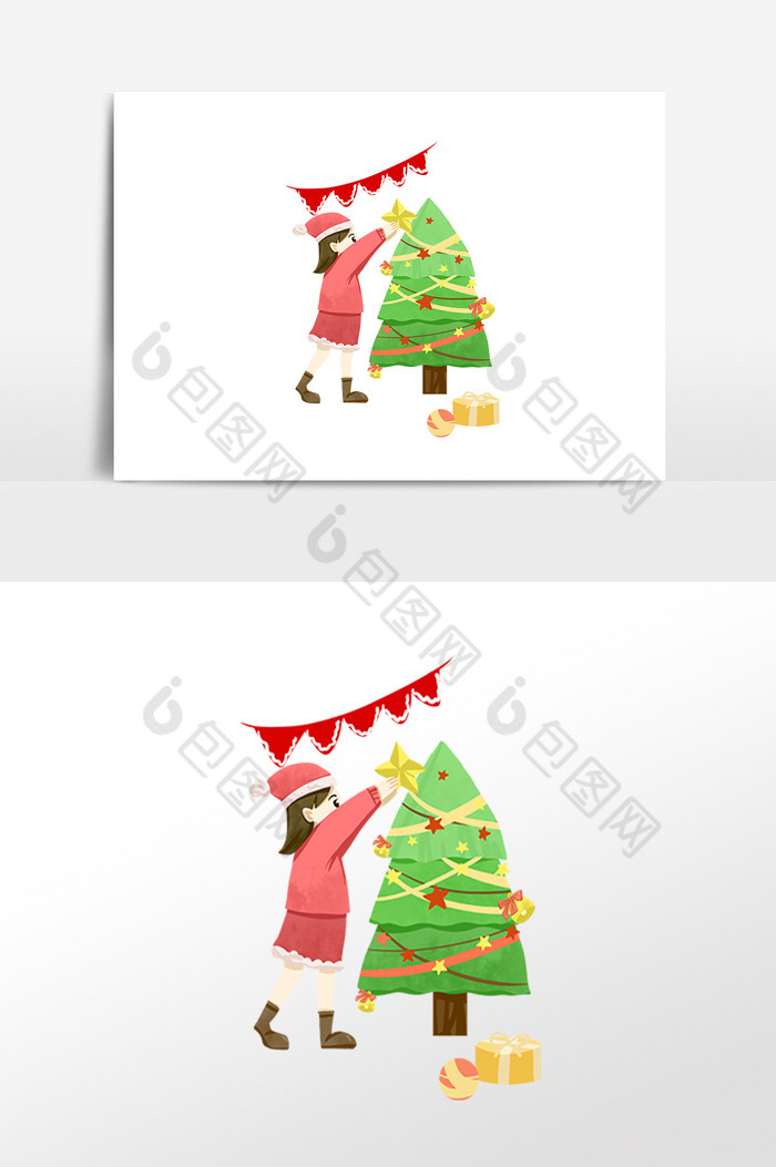 装饰圣诞树素材图片