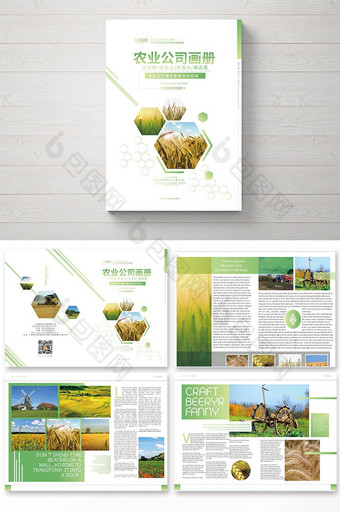 清新大气农业公司宣传册图片