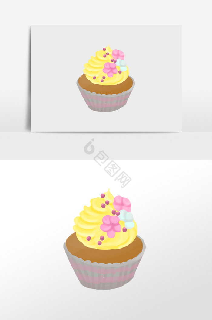 彩色蛋糕插画图片