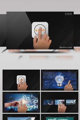 手指划屏科技图文展示 AE模板图片