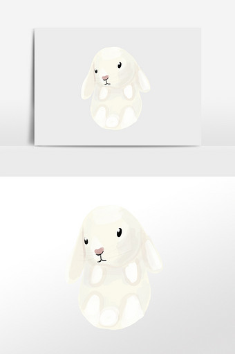 兔子玩具插画素材图片