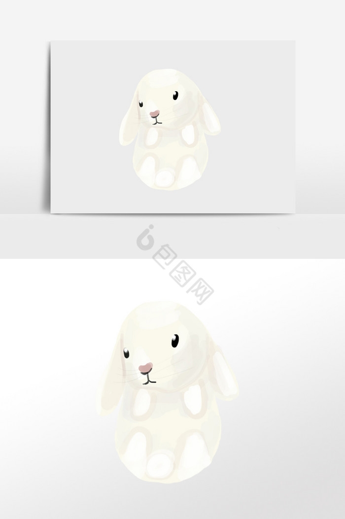兔子玩具插画图片