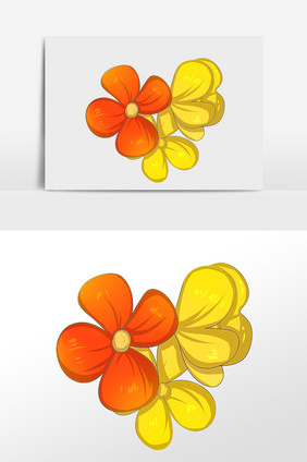 手绘彩色花朵图案