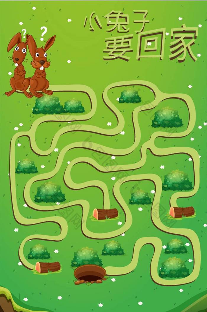 绿色森林卡通手机迷宫休闲小游戏界面】图片下载-包图网