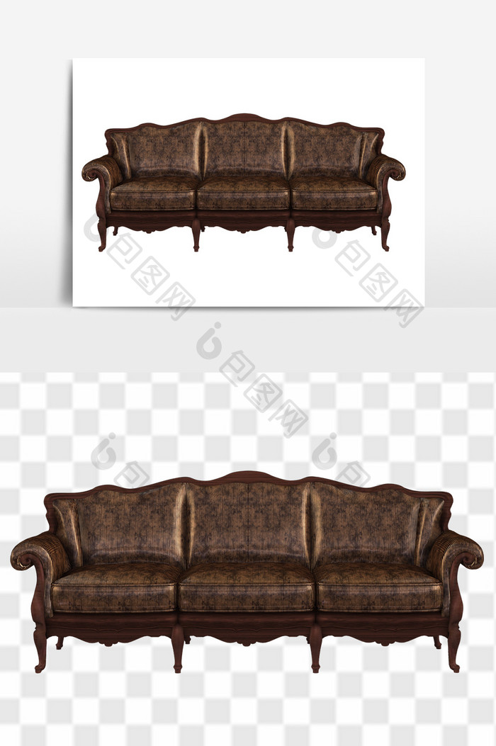 复古欧式沙发素材