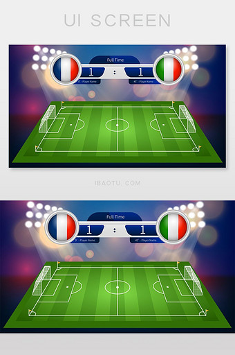 横版个性化足球场手机休闲足球对战游戏界面图片