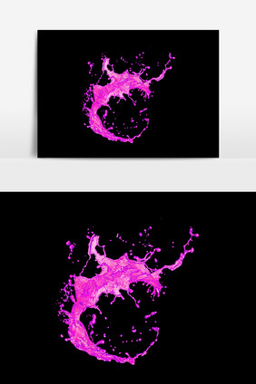 手绘液体飞溅设计元素