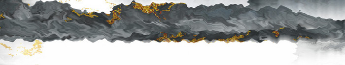 抽象水墨山水意境云雾江南新中式客厅装饰画