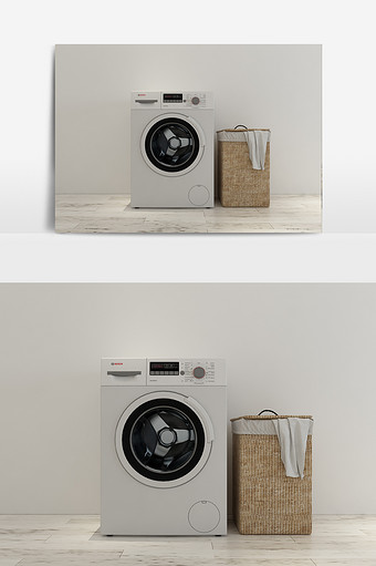 百搭现代时尚洗衣机模型图片
