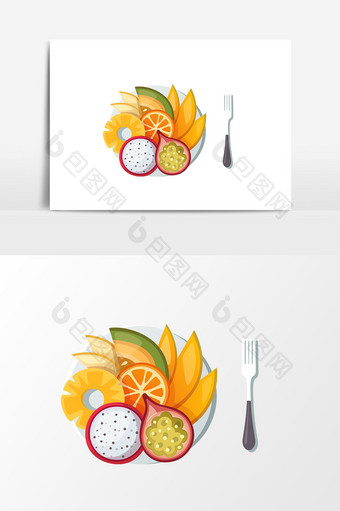 手绘水果设计元素图片