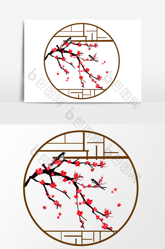 古风梅花设计元素