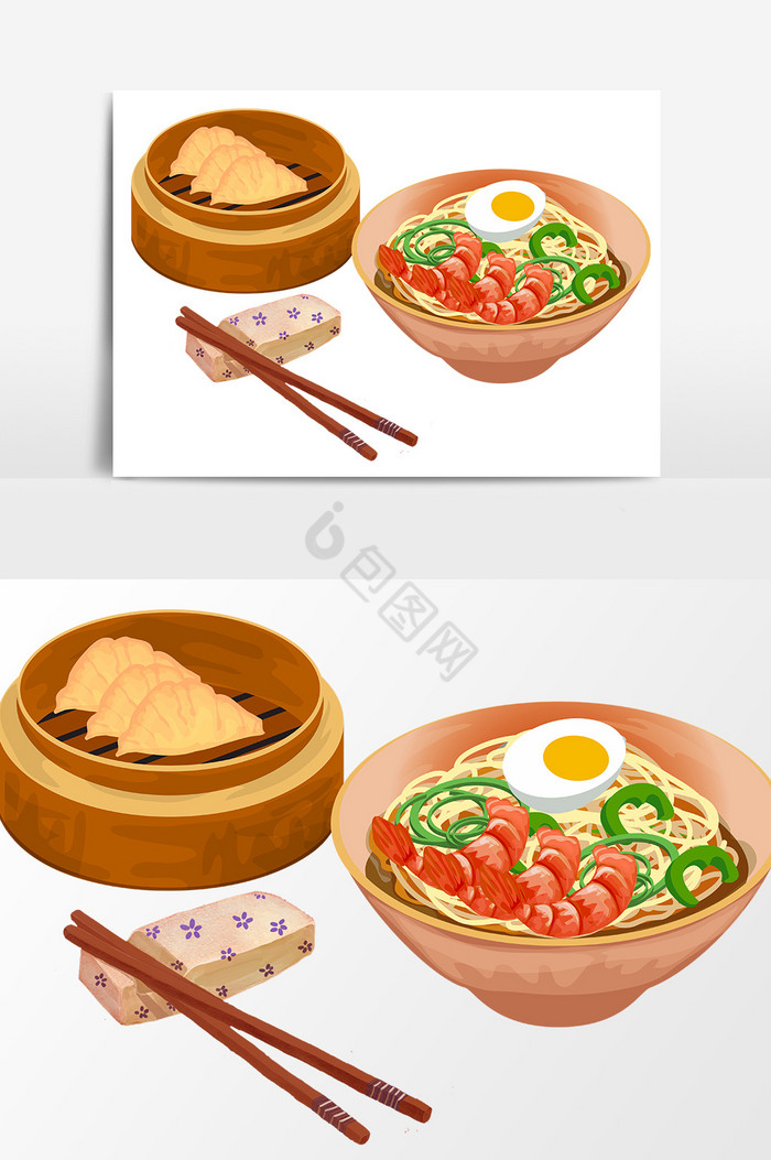 蒸饺面食图片